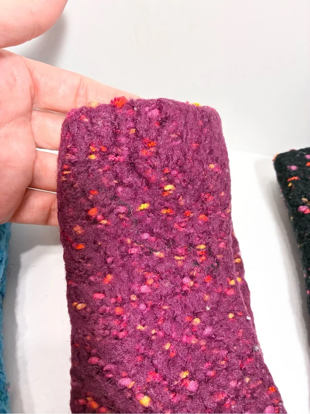 3 Pair Y2K Thick Cozy Confetti Knit Crew Socks Women’s S/M
